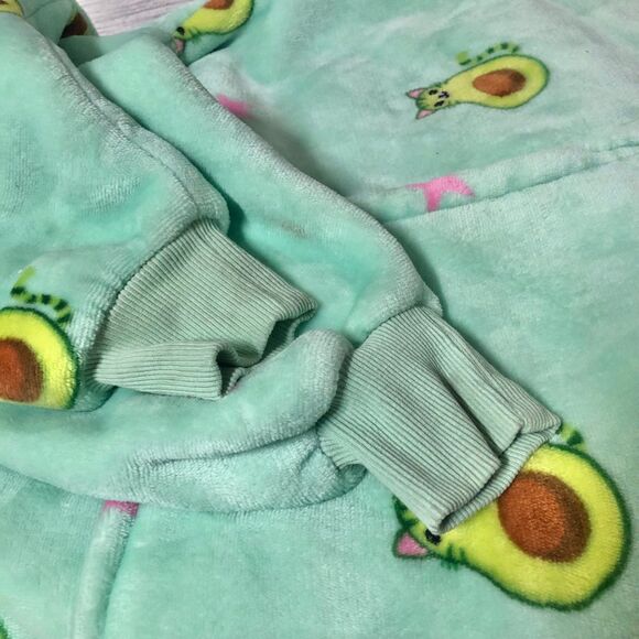 Tirrinia Wearable Blanket Snuggie Oversized Hoodie Avocado cat Blanket adult - Picture 7 of 11